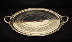 Vassoio ovale in silver plate